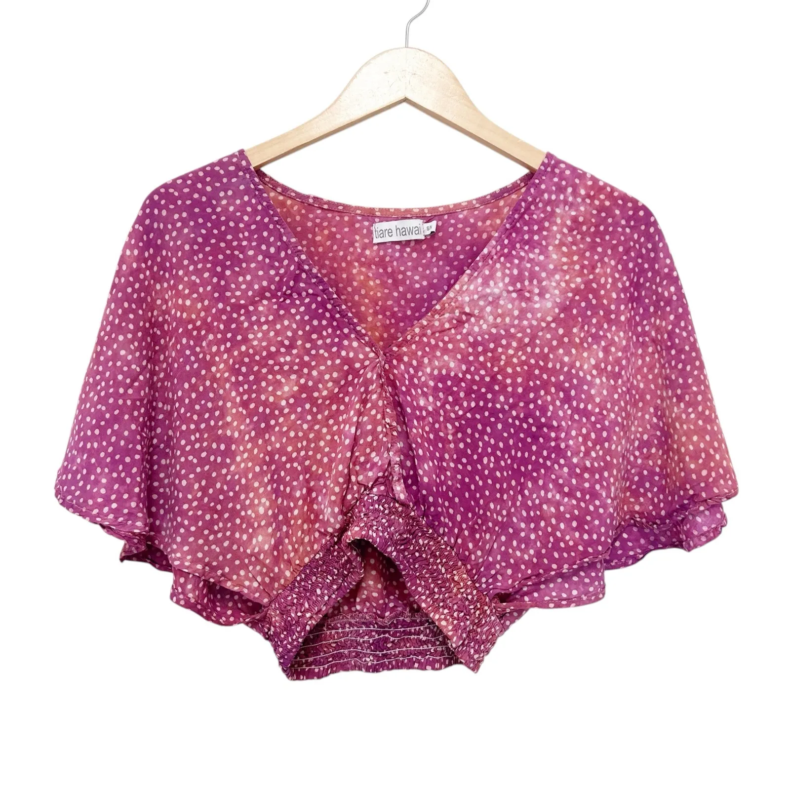 Tiare Hawaii Seminyak Top & Skirt Smokey Dot Lilac Purple Sz S/M - Image 5