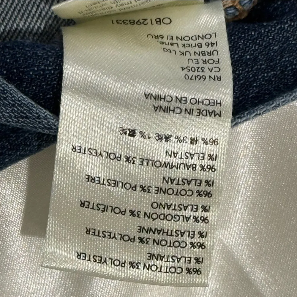 Anthropologie Pilcro Slouchy Denim Overalls Shortalls Size 27 Boho Chic Country - Image 13