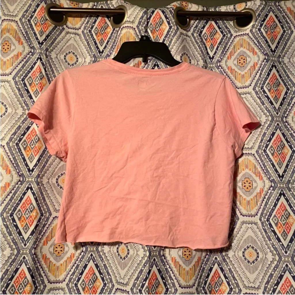 Hanes  Light Pink Women's Short Sleeve Cropped Tee - Image 4