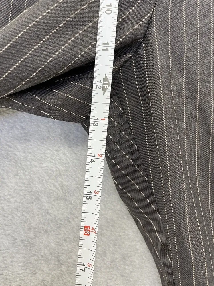 BOGARIGray Pink Pinstripe Pants Plus Size 14 Slacks Silk Blend - Image 6