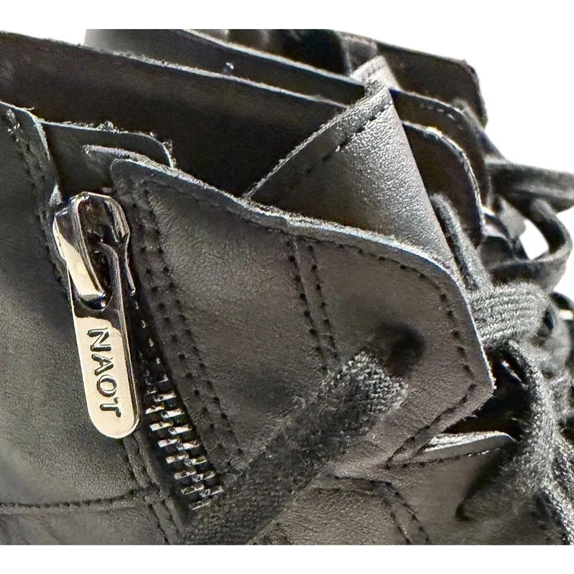 NAOT Polaris Jet Black Leather Sneakers –Apollo Collection Women’s US 8 / EU 39 - Image 4