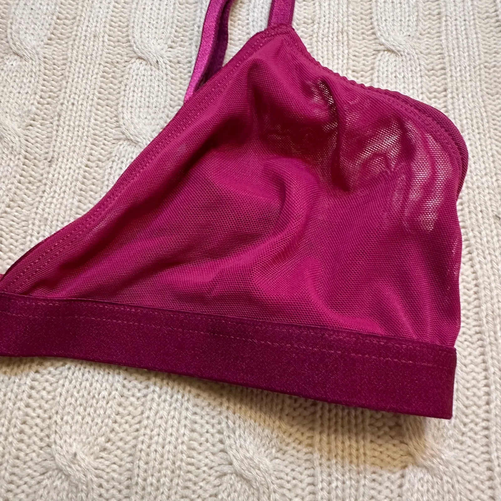Parade Triangle Bralette sz S Pink - Image 5