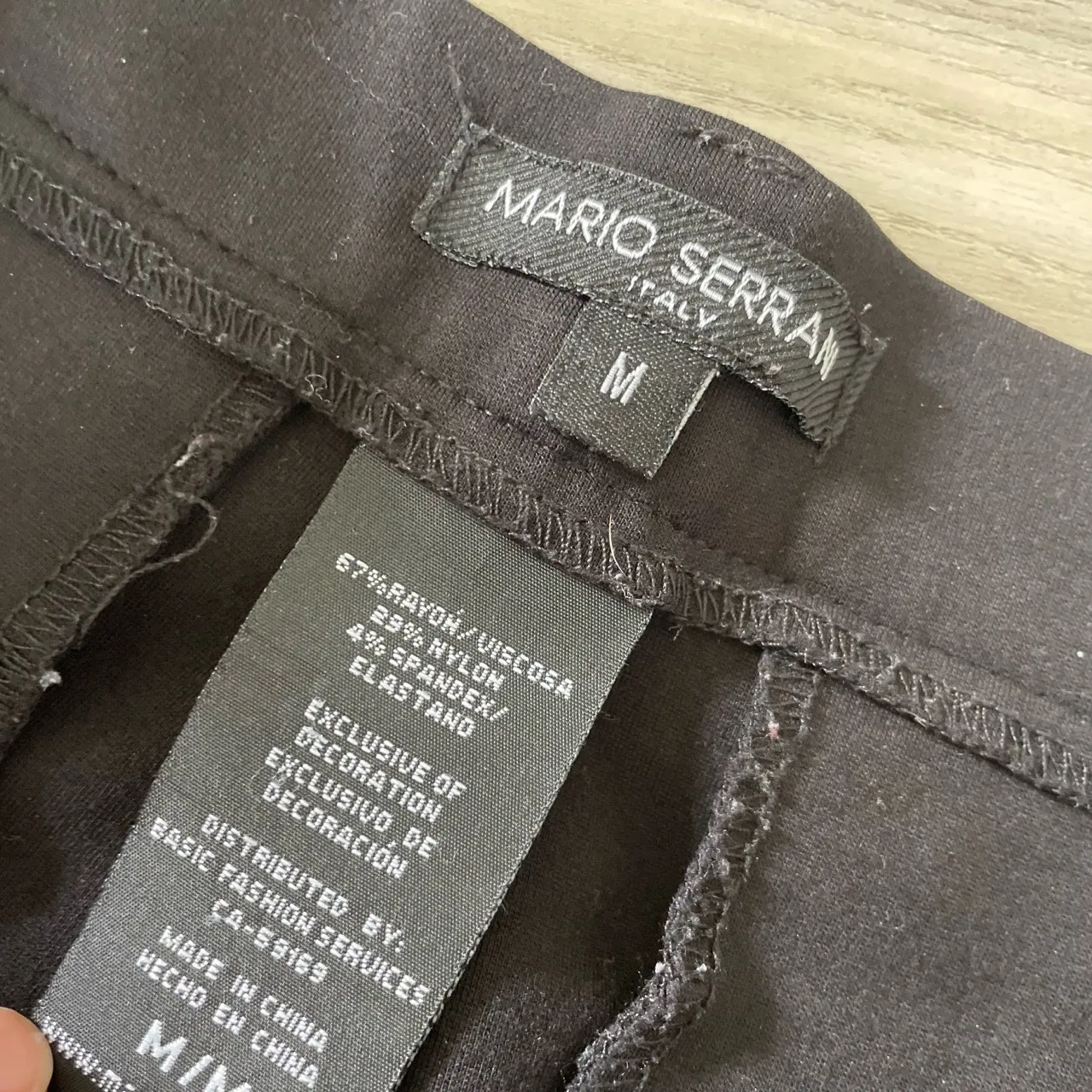 Mario Serrani‎ Italy Black Straight Leg Mid Rise Ankle Dress Pants Size Medium - Image 3