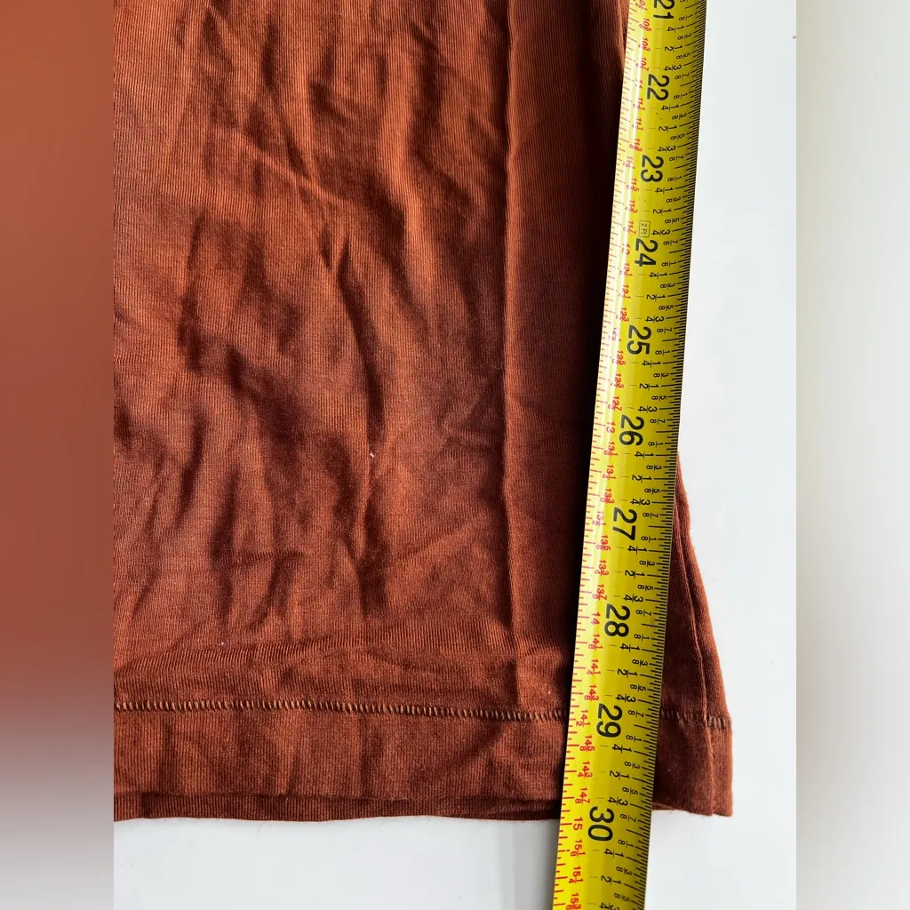SKIMS Sleep Lounge Pants in Copper brown wide leg L - Image 6
