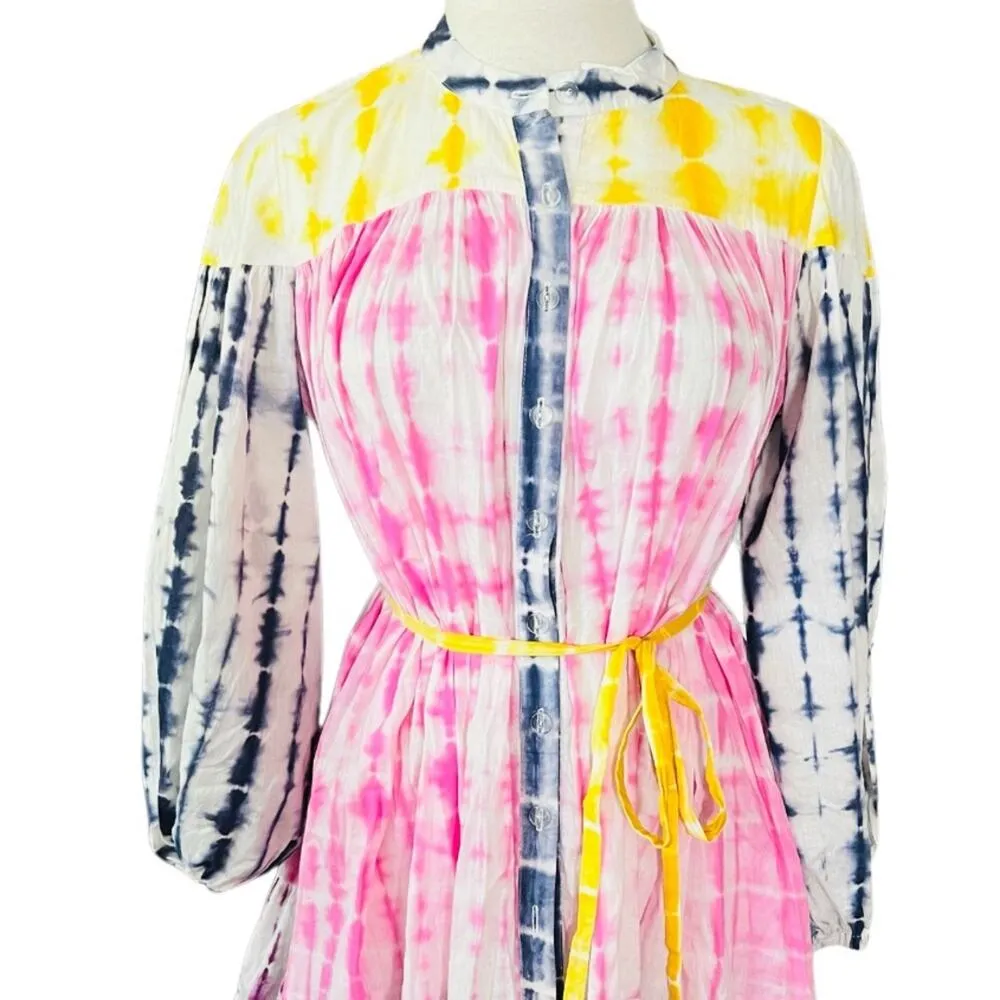 CHARINA SARTE Women's Holi Mini Dress Tie Dye Print Size XS NWOT Pink - Image 6