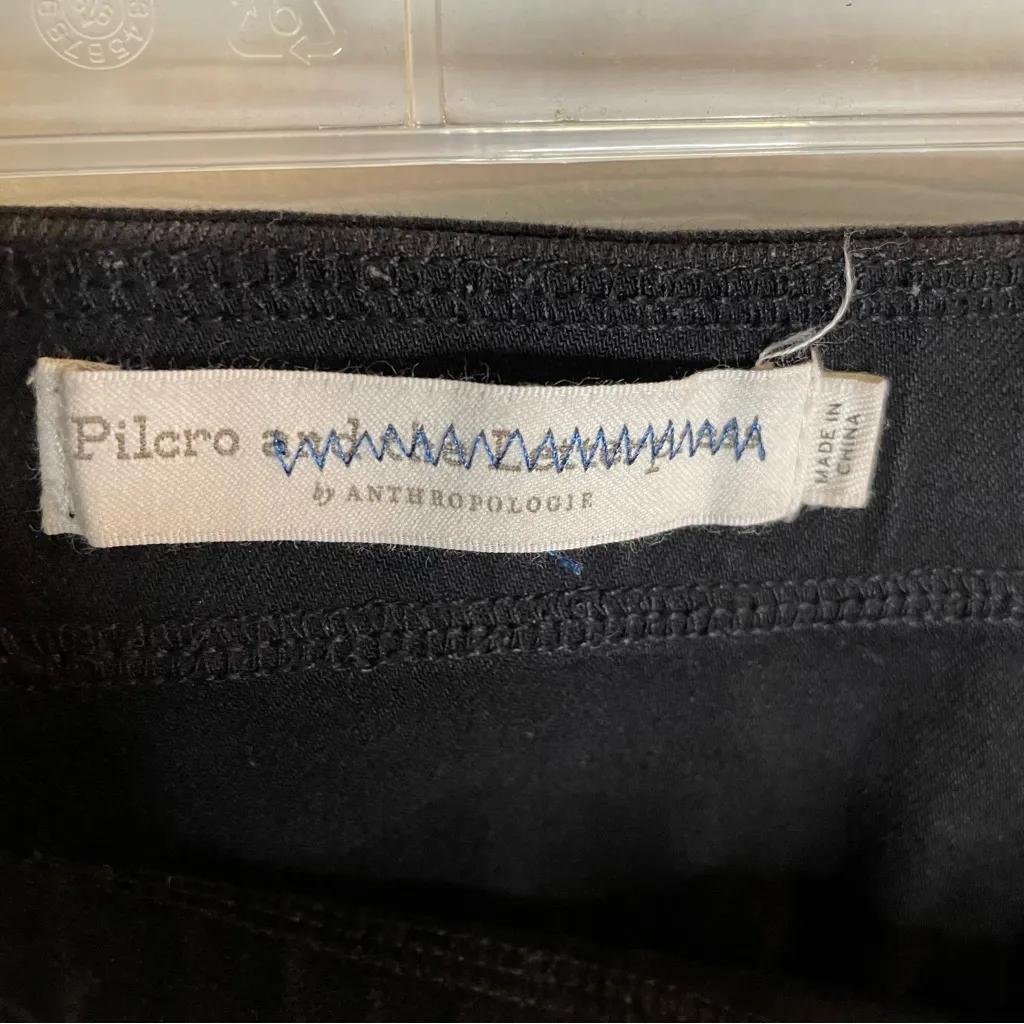 Pilcro by Anthro Black High-Rise Denim Leggings With Zippered Bottom Size 25 - Image 4