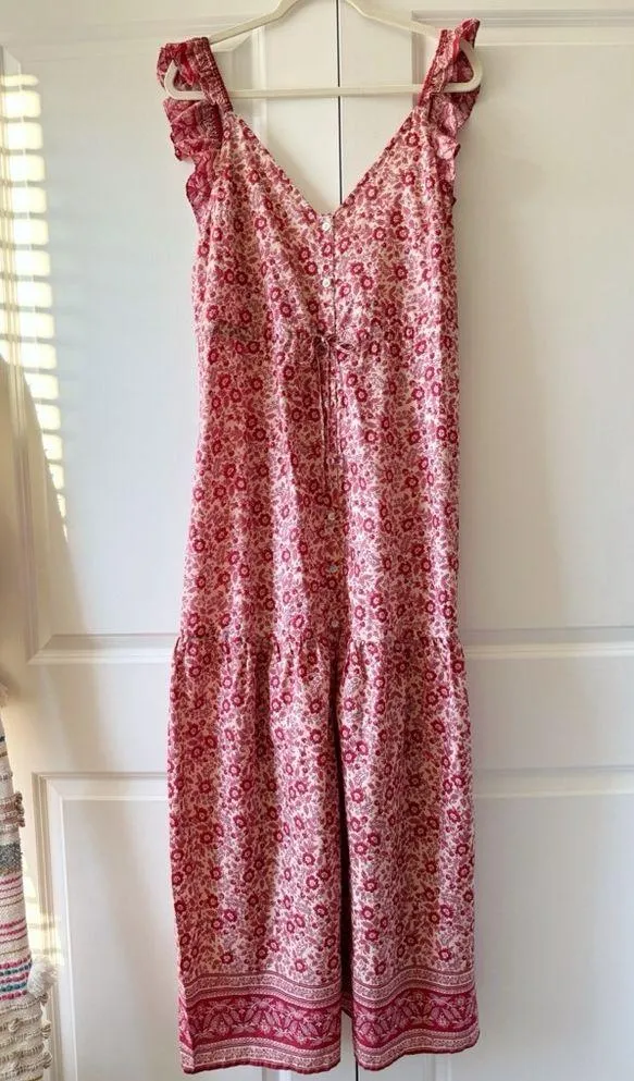 Faherty Hyland Maxi Dress in Snu-Sun Up Block Floral Print Women’s Size Medium - Image 4