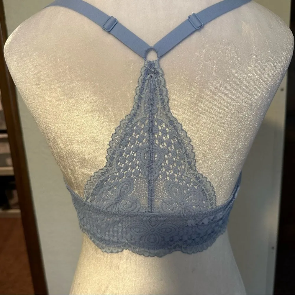 One Fab Fit Everyday Full Coverage Racerback Bra Front Closure Baby Blue 36B - Image 9