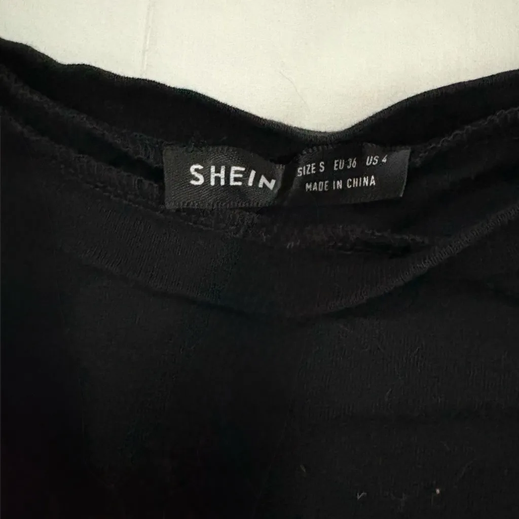 SHEIN Black Smiley Face T-Shirt - Image 4