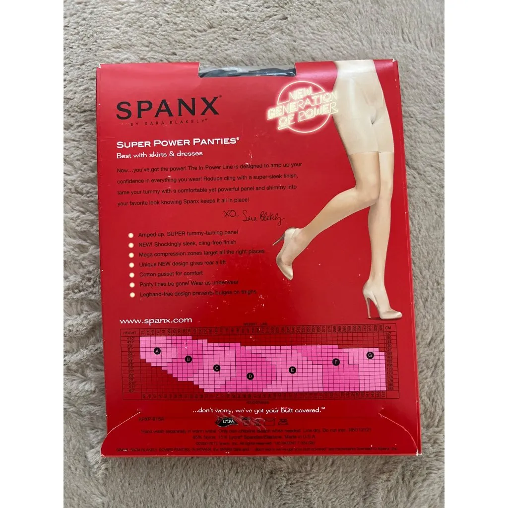 SPANX In-Power Line Super Power Panties G Black Slimming Shapewear New In Box Co - Image 3