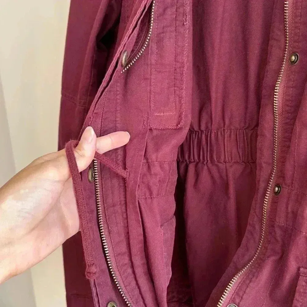 Love Tree Anorak Jacket, Berry Colored Utility Jacket, Size Large - Image 15