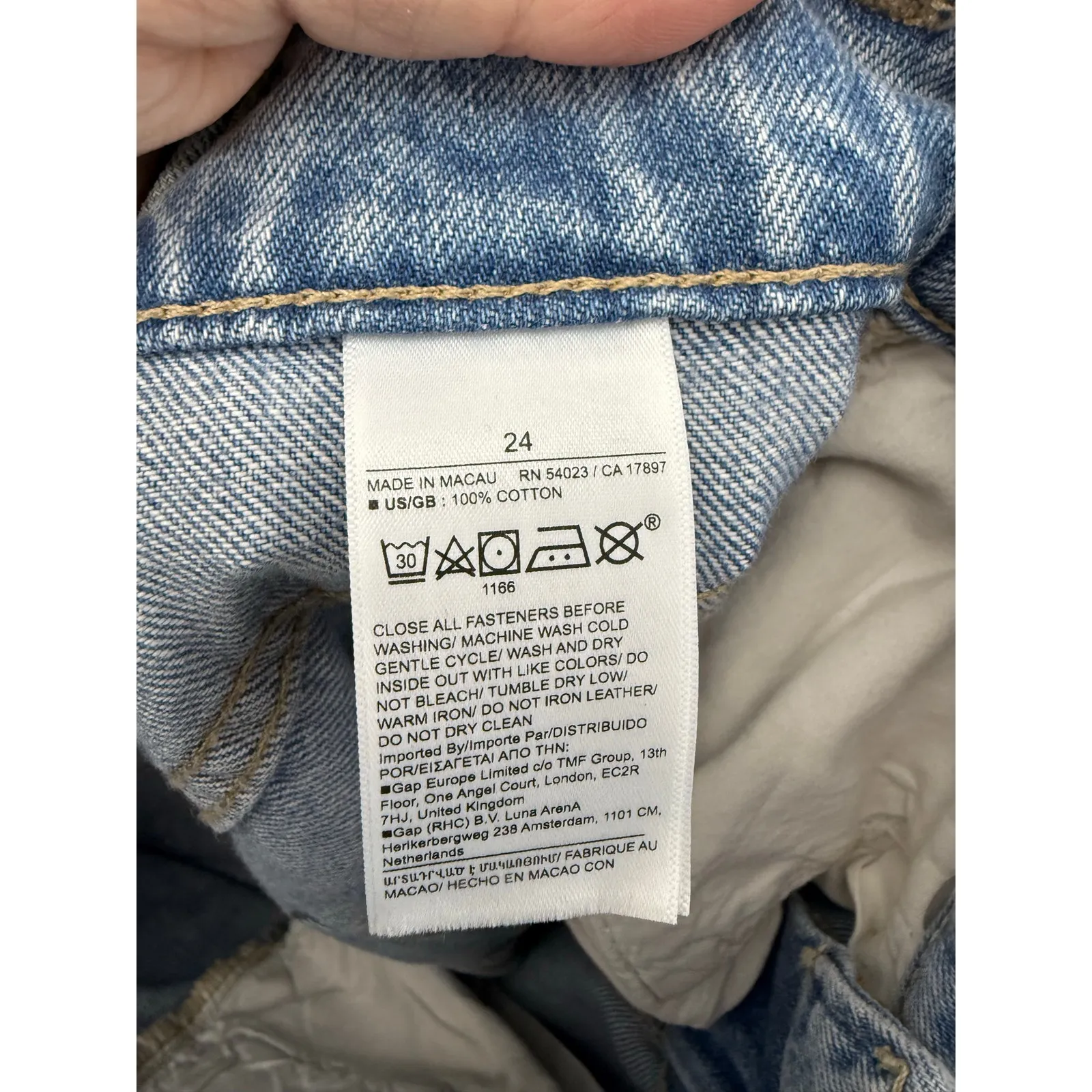 Banana Republic High Rise Rigid Wide Leg Jeans Light Wash Size 24 - Image 12