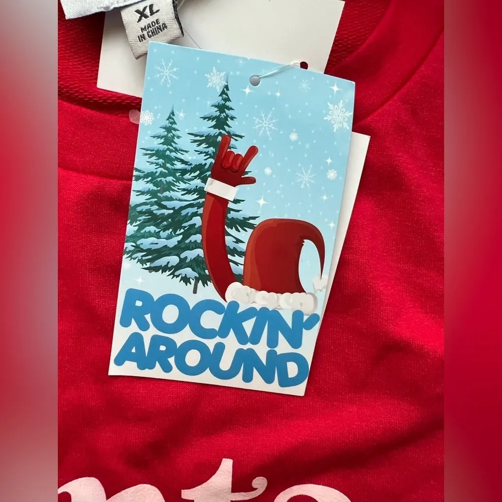 Rockin’ Around ladies holidays top. “Santa I can explain” Size: XL. - Image 7