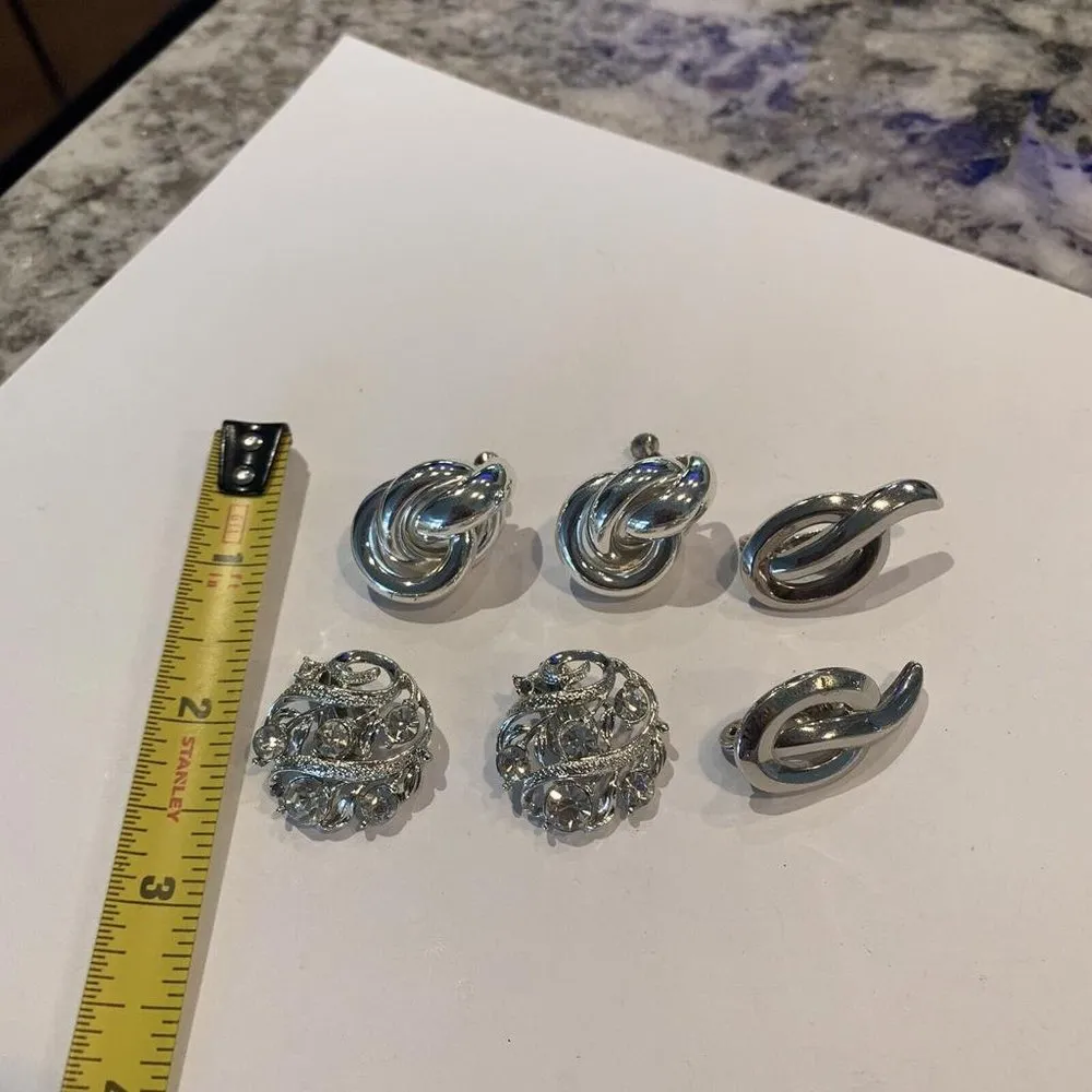 Lot Of 3 Signed Costume Earrings Vintage • Clip On Clipons Napier Lisner Napier - Image 12