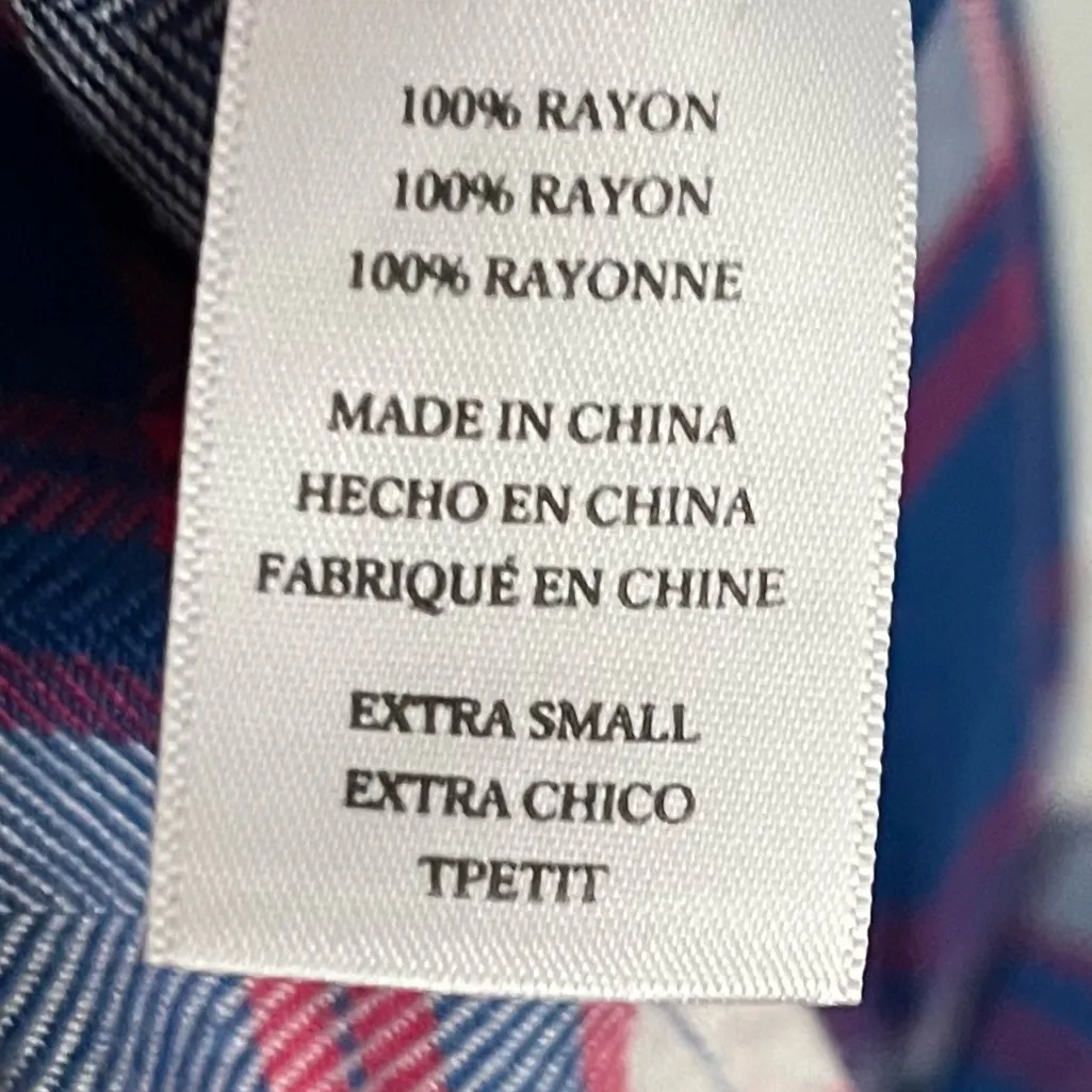 Rails • Blue Red White Plaid Hunter Ruby Sky White Button Down Blouse - Image 8