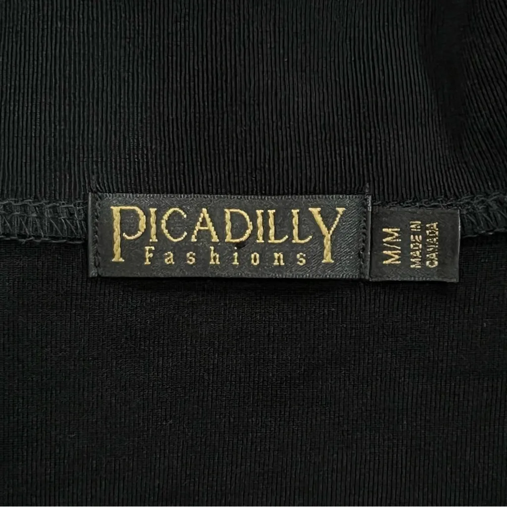 Picadilly Fashions Floral Patchwork Black Blazer Cardigan Size Medium - Image 11