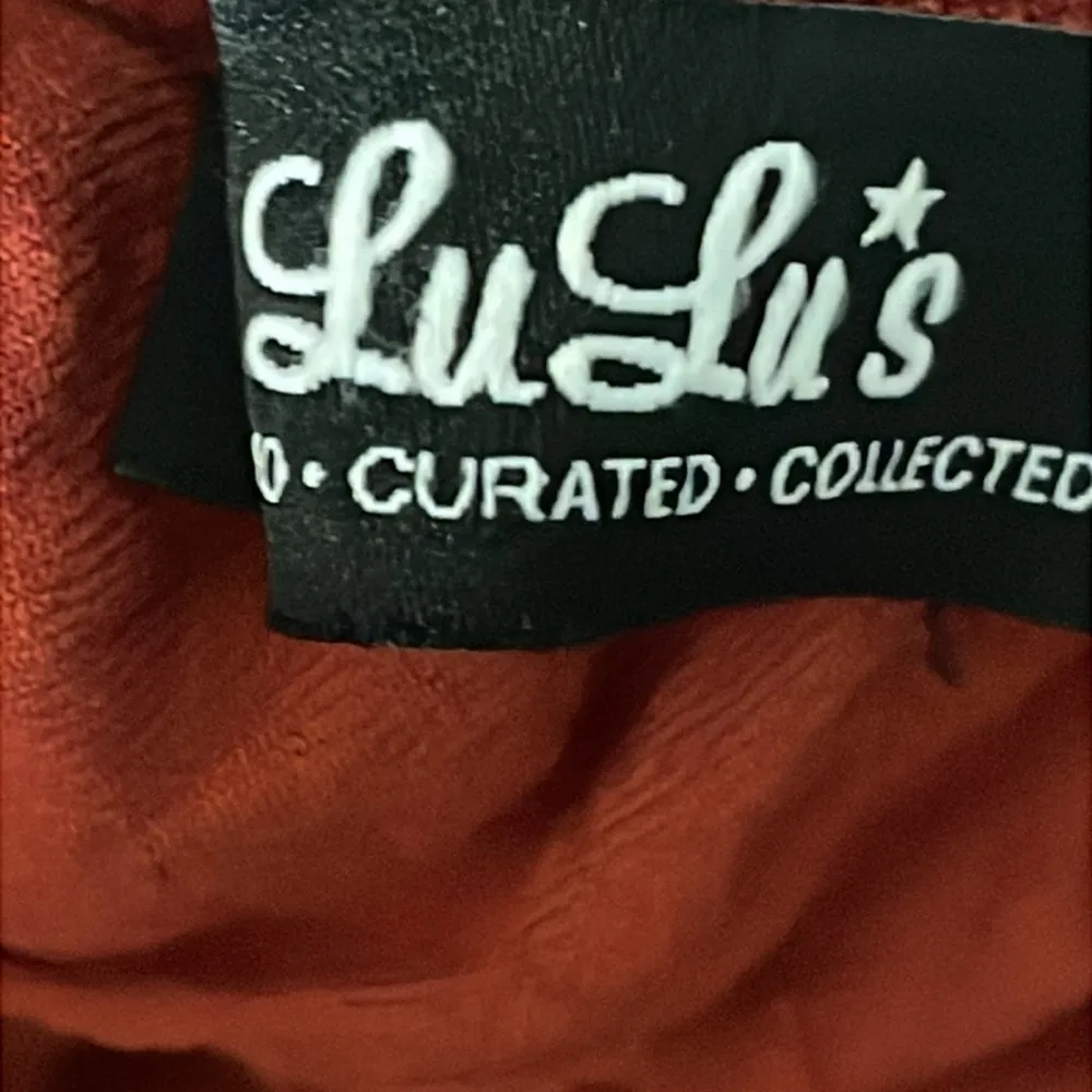 Lulus Star Spangled Rust Red Backless Lace Romper - Image 4