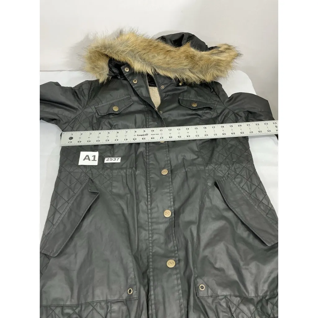 Womans Be Boundless Large Black Lined Hooded Coat - Image 6