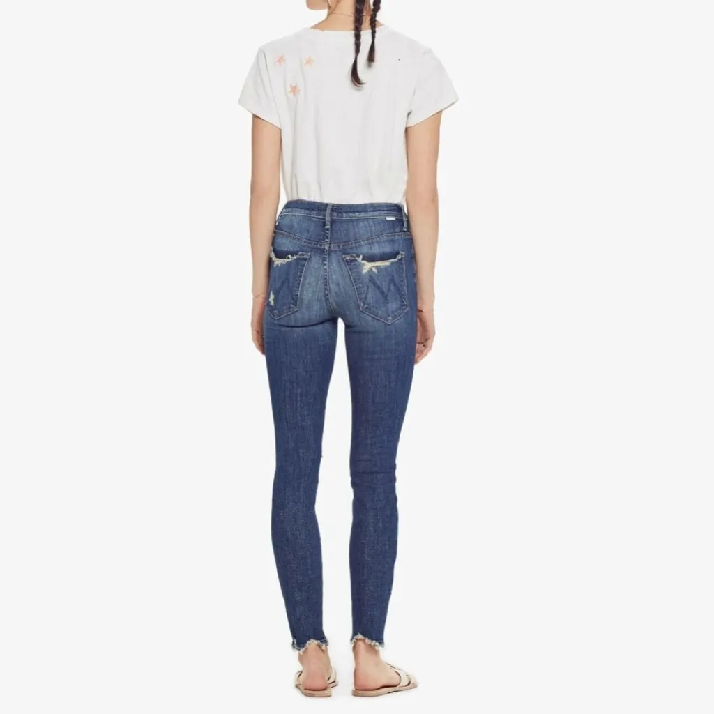 MOTHER THE STUNNER CHEW JEANS Off Duty 28 Blue - Image 4