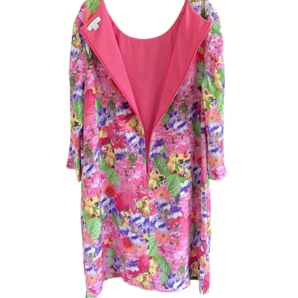 EUC Garnet Hill Floral Silk Shift Dress Size 12 - Image 8