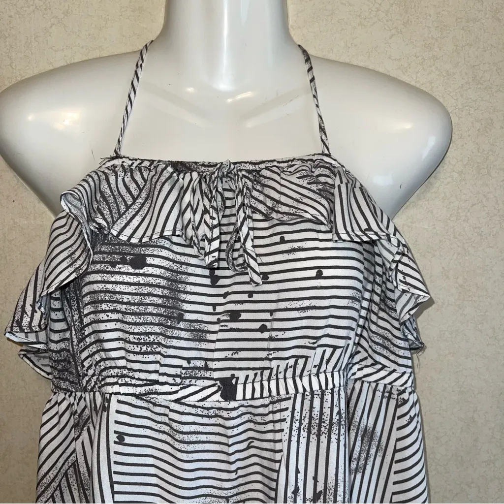 Hang Ten Monochrome Striped Halter Dress - Image 3