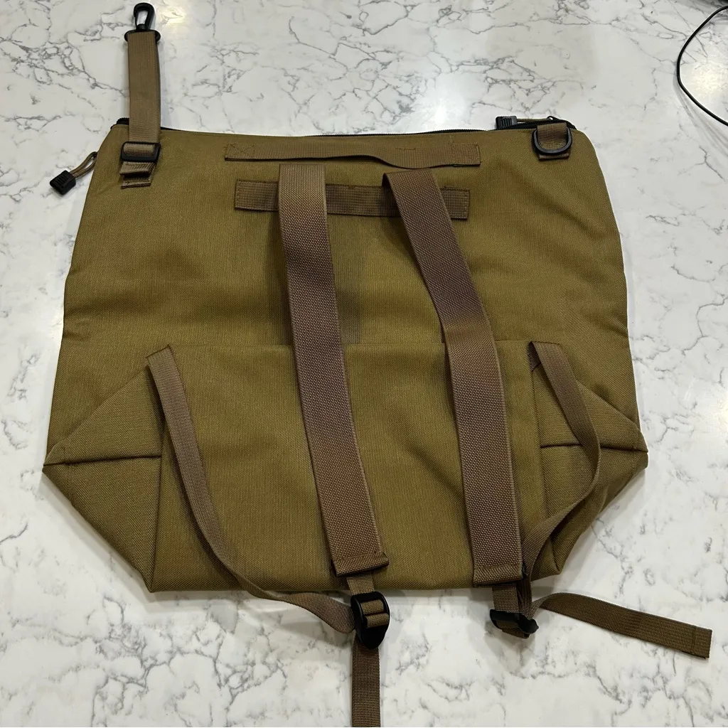 BAGSINPROGRESS BIP Army Green Nylon Backpack - Image 2