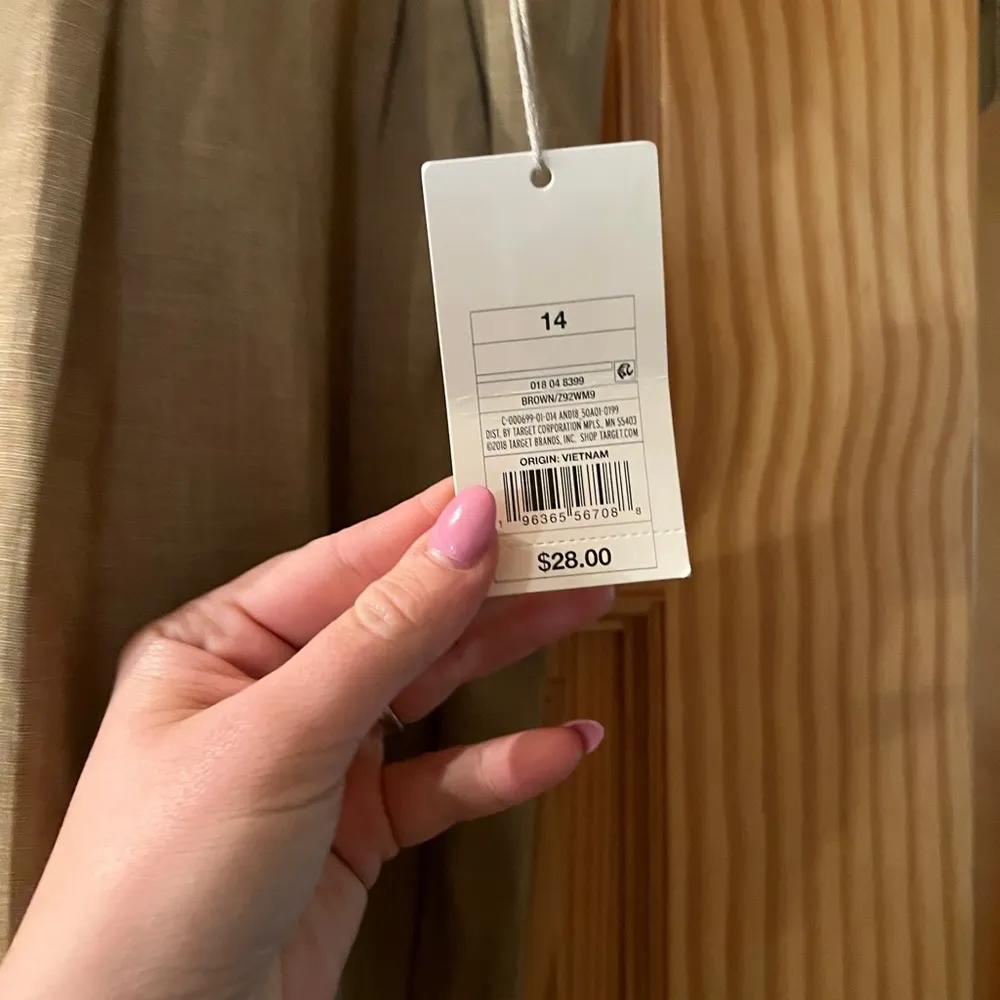 Women's High-Rise Relaxed Fit Tapered Ankle Trousers - A New Day Brown 14 - Image 3