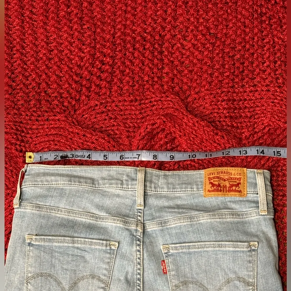 Levi’s 720 SZ 28 High-Rise Super Skinny Jeans Pockets Stretch Zip-Fly Distressed - Image 4