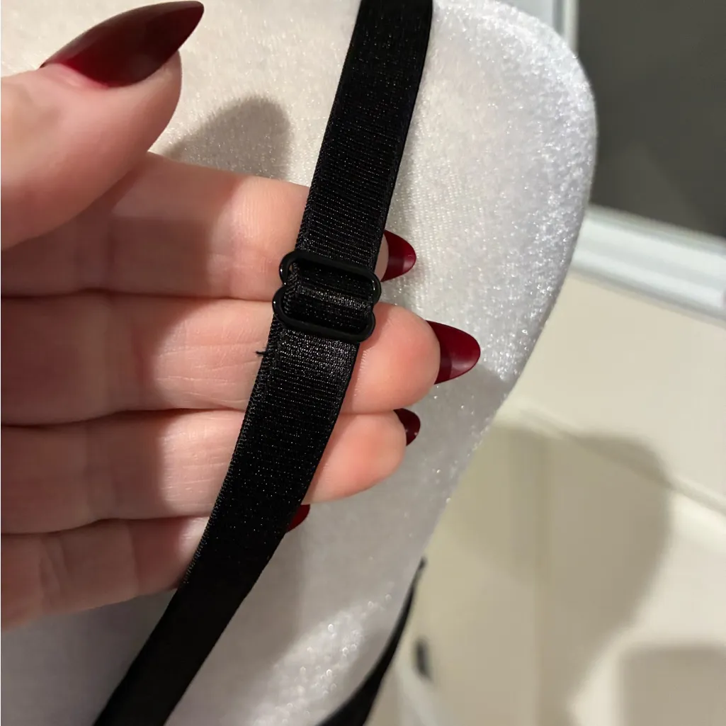 Black Lace Underwire Shelf Bra Size undefined - Image 3