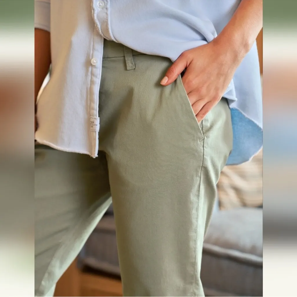 NWOT Frank & Eileen Wicklow Crop Chinos in Rosemary Green Size 10 - Image 3