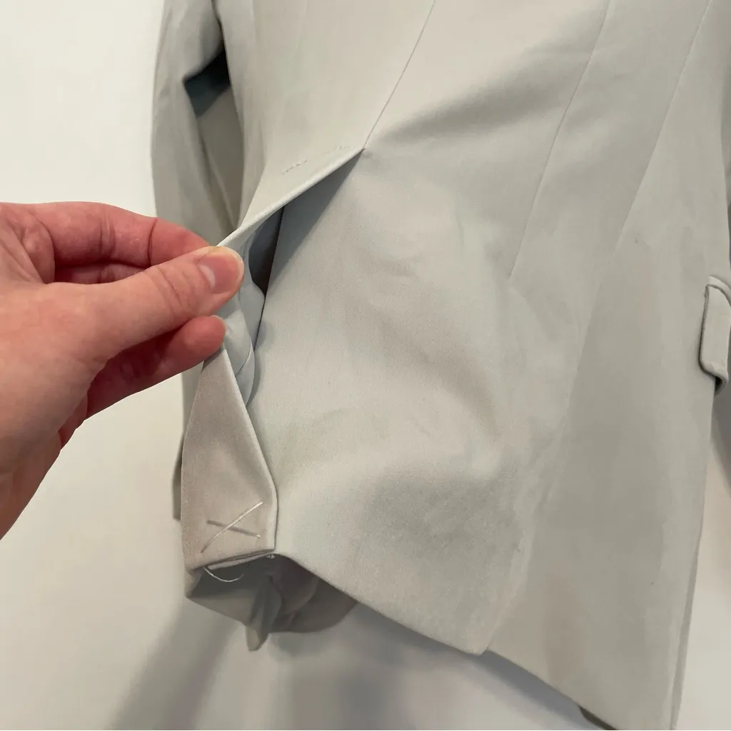 NEW NWT JONES NEW YORK SIGNATURE JNY Light Gray Open Notch Lapel Blazer Jacket 6 - Image 13