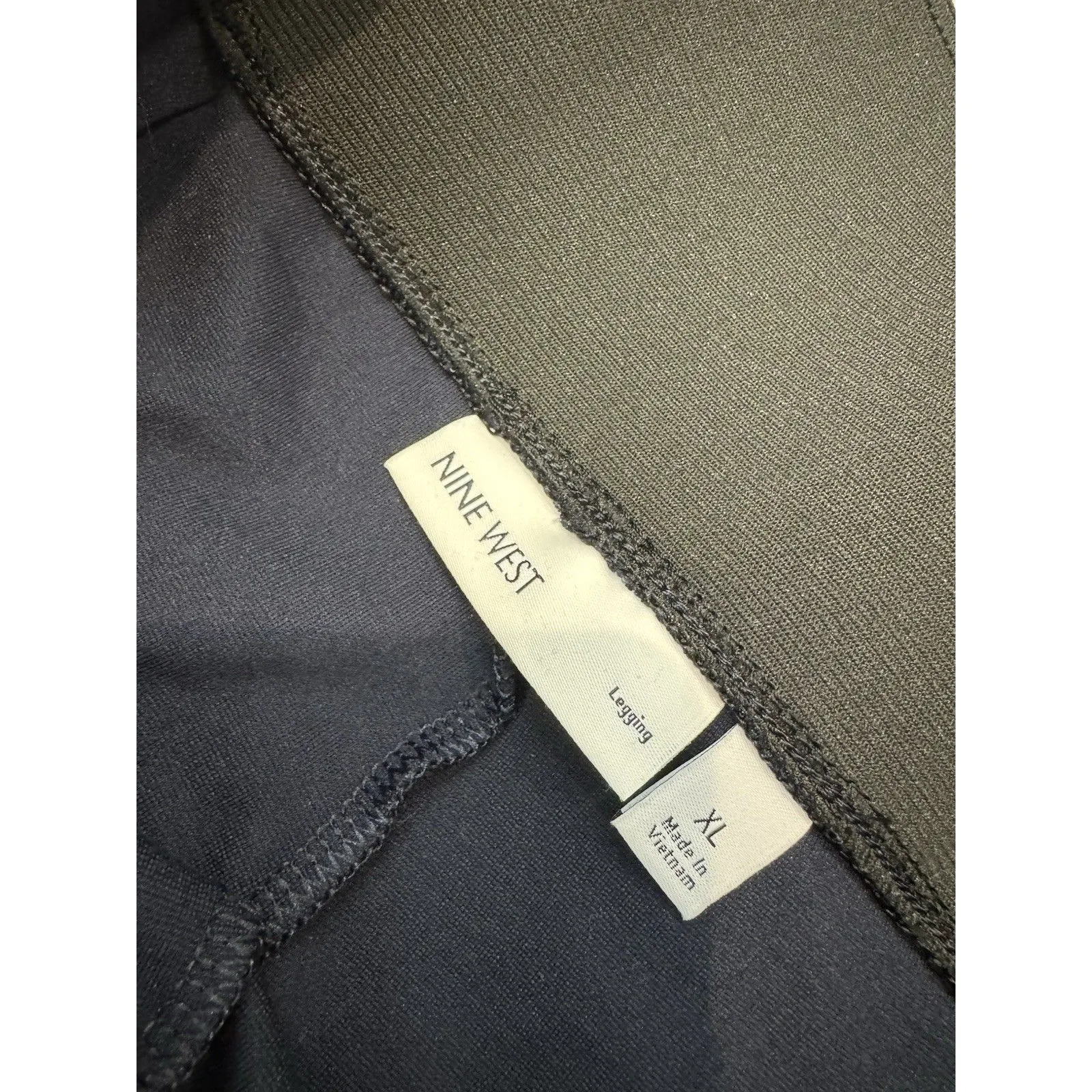 New Women's Nine West Seamed Ponte Active Leggings Blue Size XL - Image 5