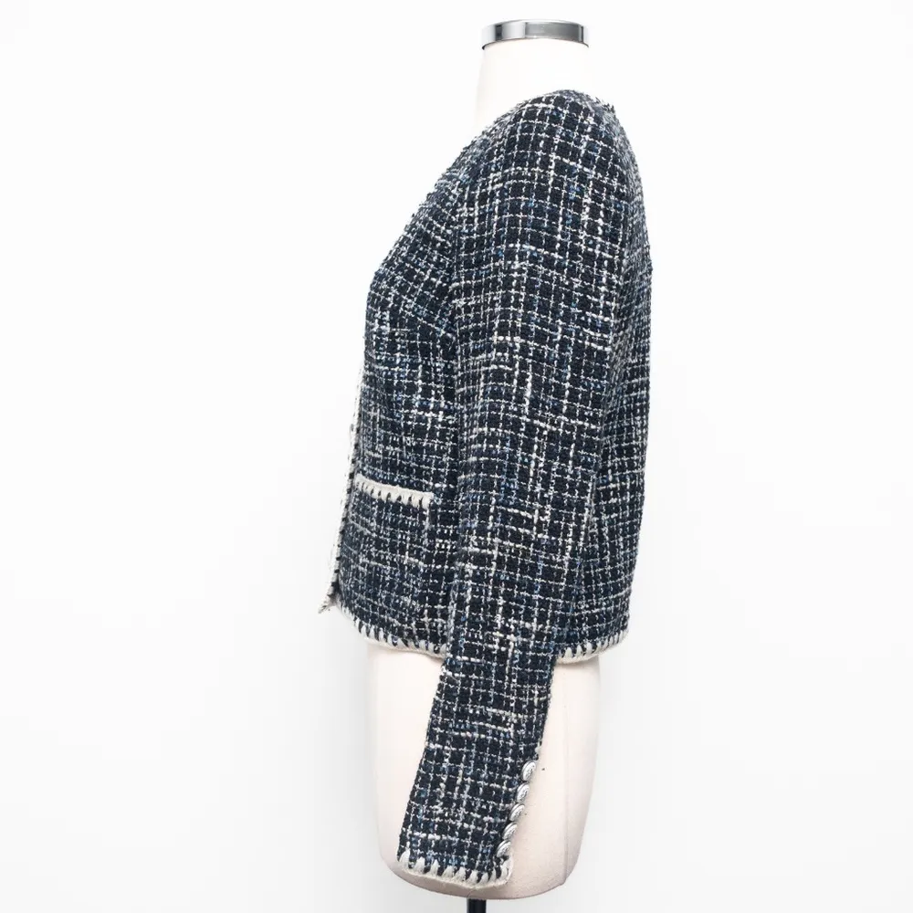 Veronica Beard Bosea Cotton Blend Tweed Blazer - Image 9