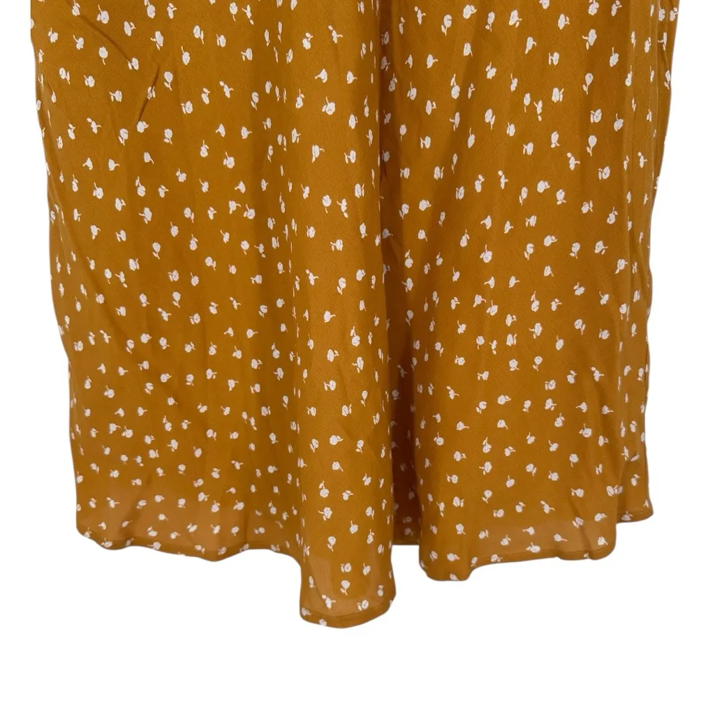 Rails London Midi Skirt in Marigold Floral size Small NWT Side Zip Yellow - Image 5