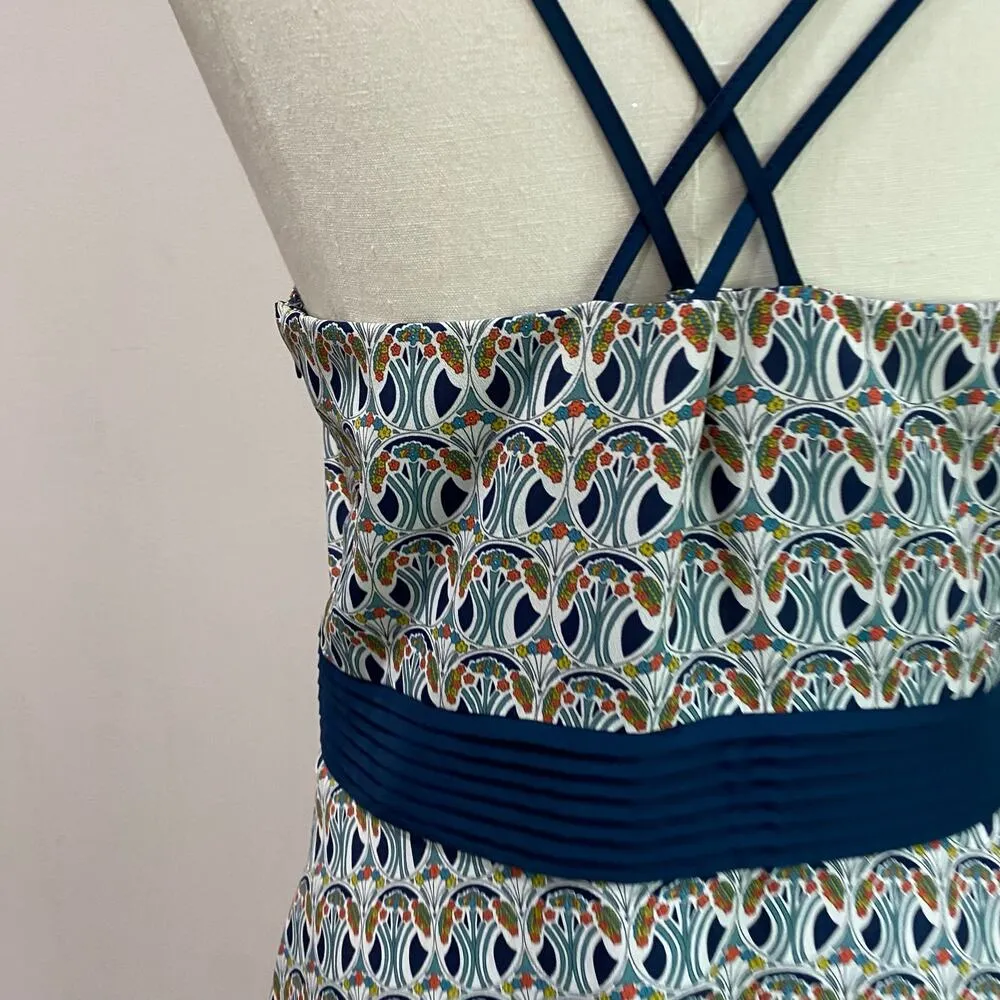 Liberty of London For Target Sleeveless Floral Ruffle Dress Blue Size 12 - Image 7