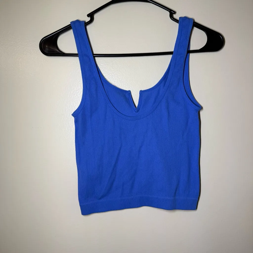 Suzette Collection Vibrant Blue Women's Crop Top - Image 2