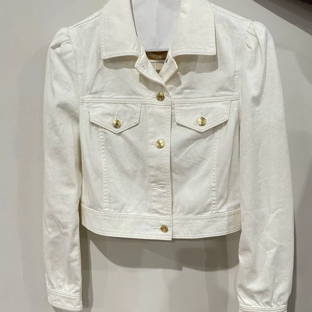 Michael Kors Cropped Denim Jacket - Image 3