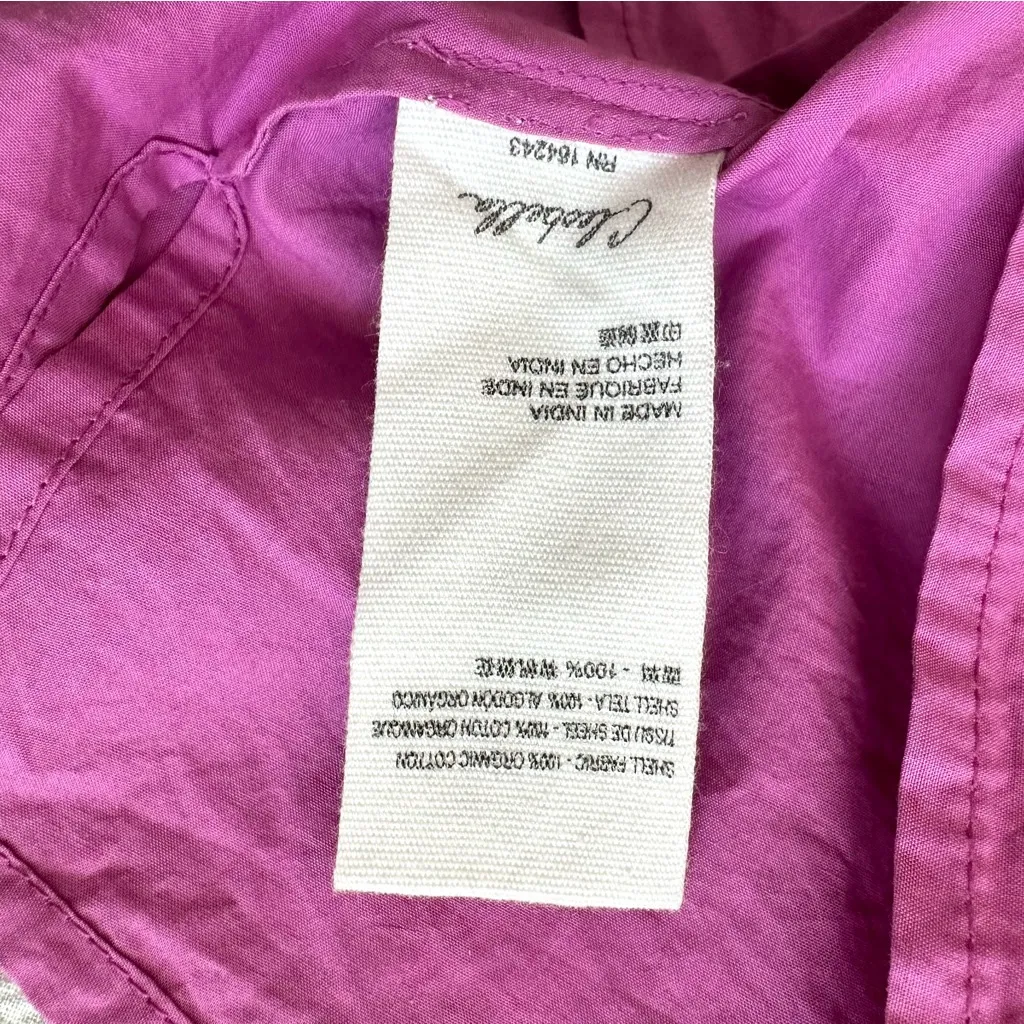 Cleobella Jess Azalea Pink Purple Ruffle Puff Sleeve Button Blouse Size XS - Image 16
