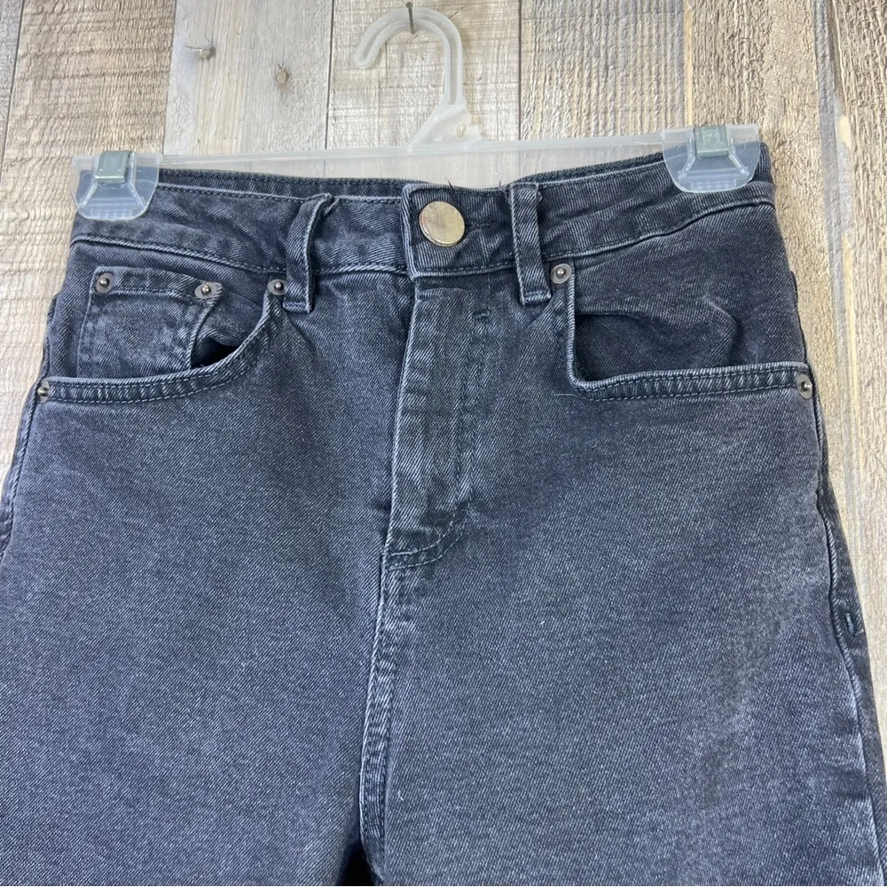 ASOS 5 Pocket Black Denim Jeans with Raw Hem - Image 5