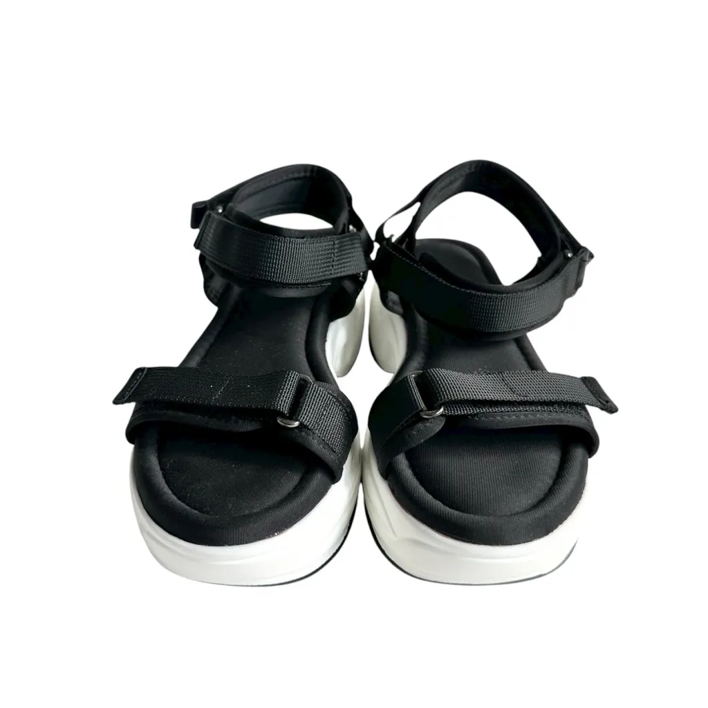 🔃Black Platform Cushioned Sport Sandals Black Size 7 - Image 5