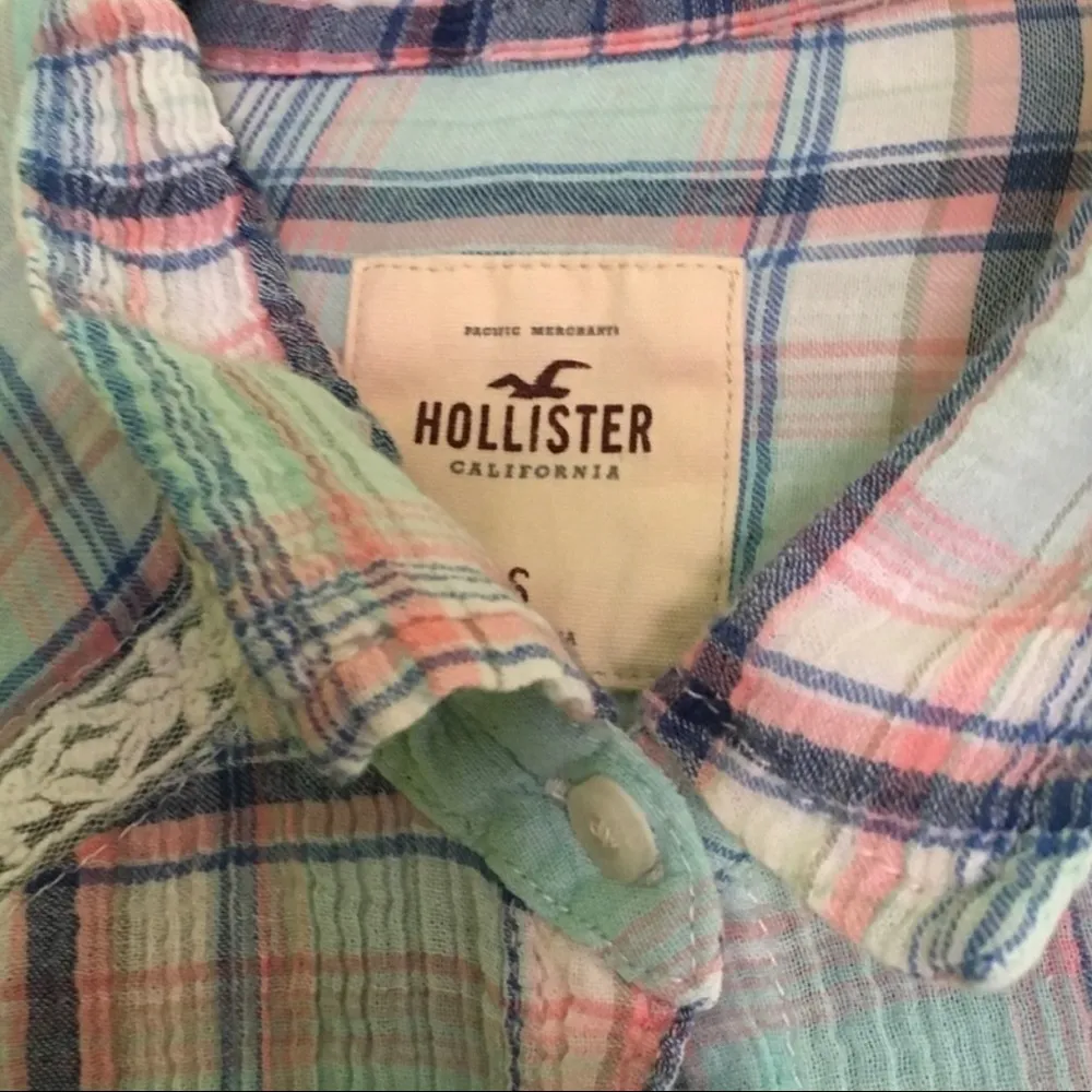 Seafoam, Pink and Blue Plaid Shirt - Image 2