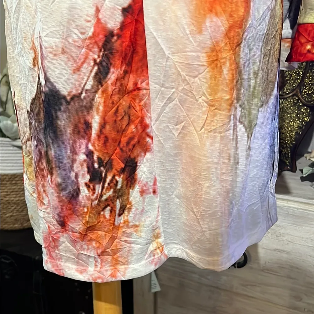 Parsley & Sage Artistic Red and Green Shirt size L Size L - Image 7