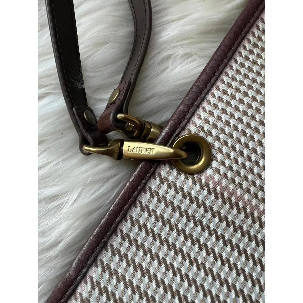 Lauren Ralph Lauren Canvas Tote Bag/Shoulder Bag Brown - Image 6