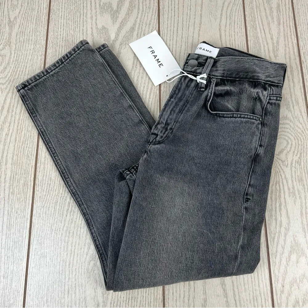 NWT Frame Le Piper High Waisted Crop Straight Leg Jeans 24 Ozone $258 - Image 3