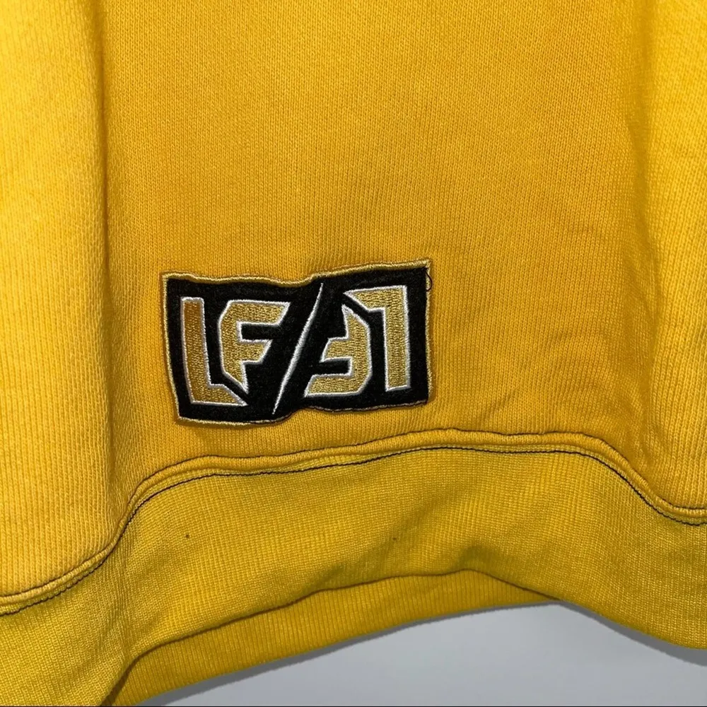 LF GOLDEN YELLOW URBAN HIPHOP SLEEVELESS OVERSIZED HOODIE SIZE XS - Image 4