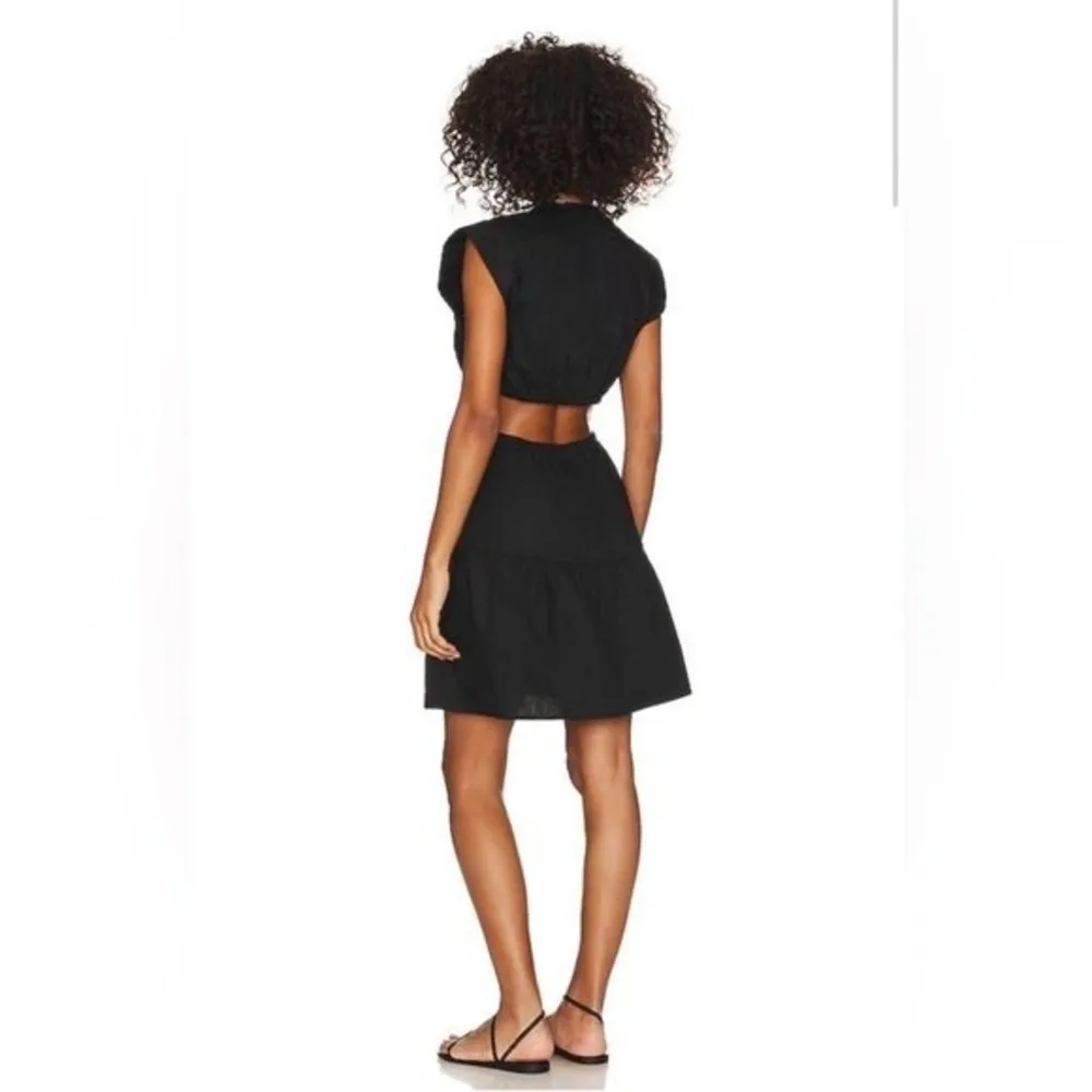 Steve Madden Amanda Black Cutout Twist Front Tiered Mini Dress S NEW - Image 11