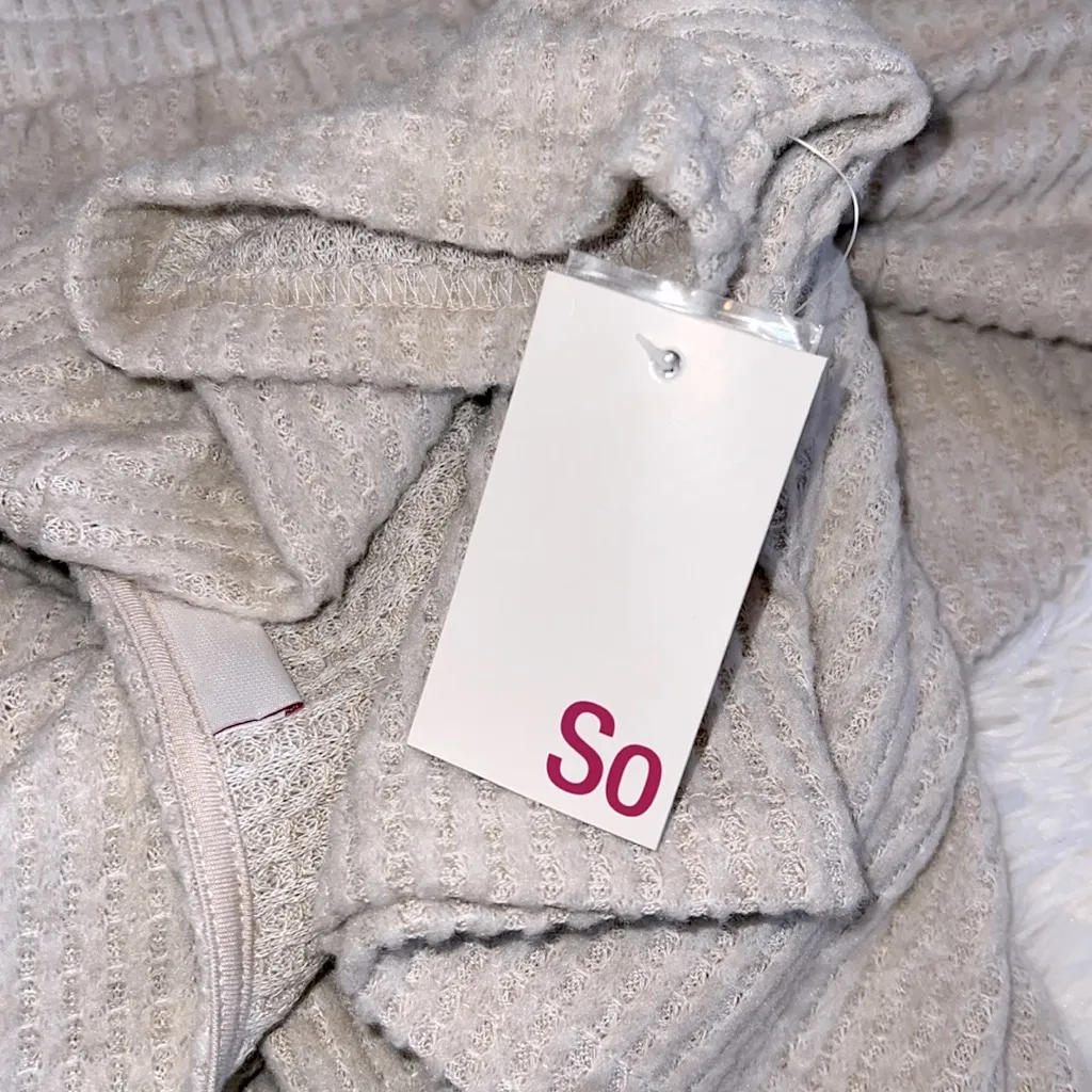 So Crop Top & Skater Shortie Set Color Mocha Size S Top M Short NWT - Image 4