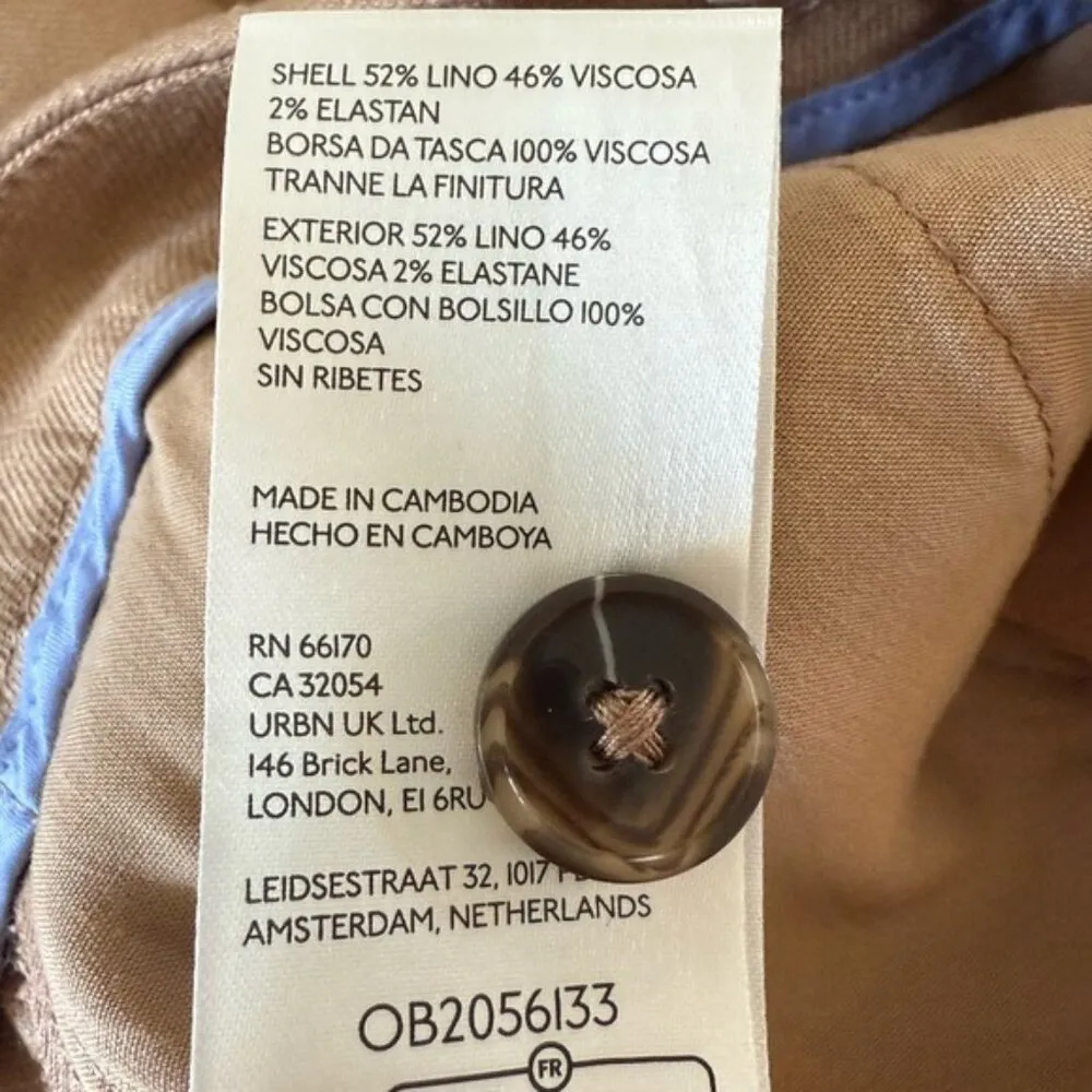 ANTHROPOLOGIE MAEVE Avery Pleated Trouser Shorts Cedar Size 16 NEW - Image 8