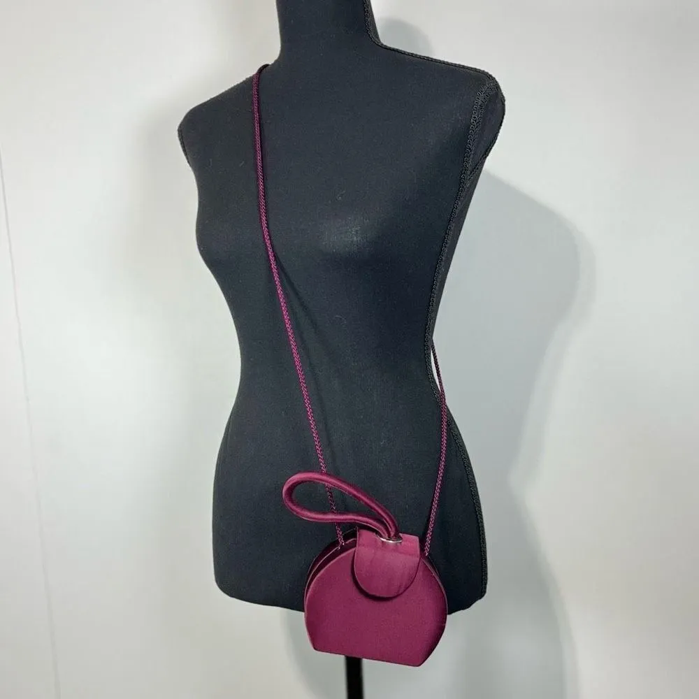 La Regale Mini Clutch Crossbody Cocktail Evening Purse Art Deco Style 5” Purple - Image 2