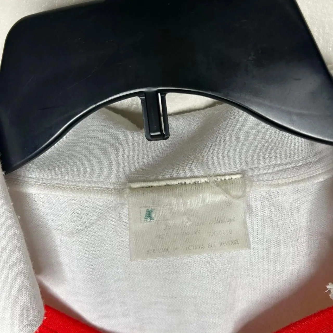 True vintage from the 1970s 70s or 60s 1960s White rainbow striped polo shirt - Image 3